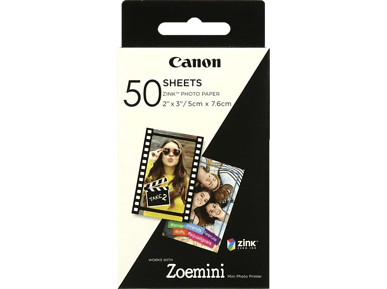 CANON Zink Fotoapapier ZP-2030 Blätter 7.5 5 Fotopapier x 7.5 Sheet 1 Smart x ZINK 5 cm 50 Zink cm Fotopapier