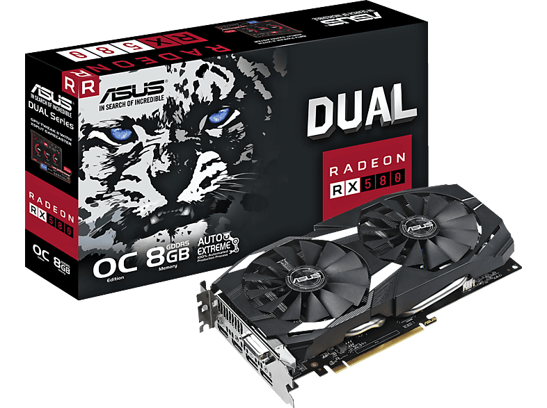 Grafikkarte ASUS Radeon RX 580 Dual 8GB OC (90YV0AQ1-M0NA00) (AMD ...