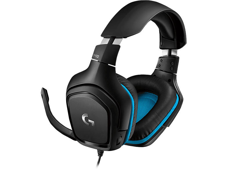 LOGITECH G432 - Cuffie da gioco, Nero/Blu