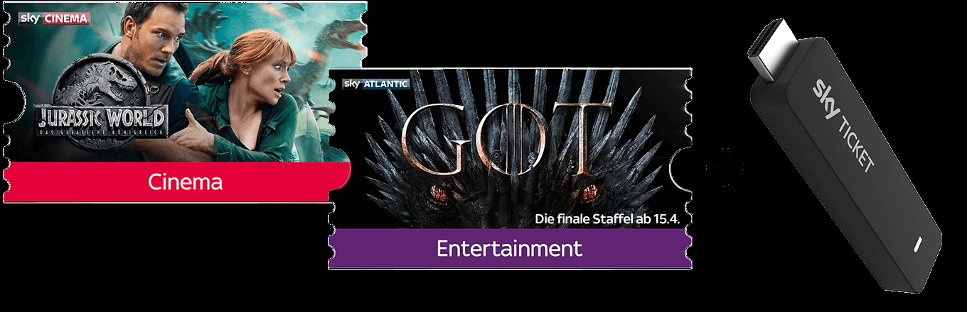 SKY Ticket inklusive 2 Monate Fiction TV Stick, Schwarz