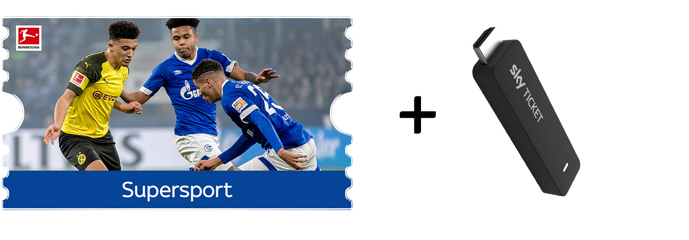 SKY Ticket inklusive 1 Monat Super Sport TV Stick, Schwarz