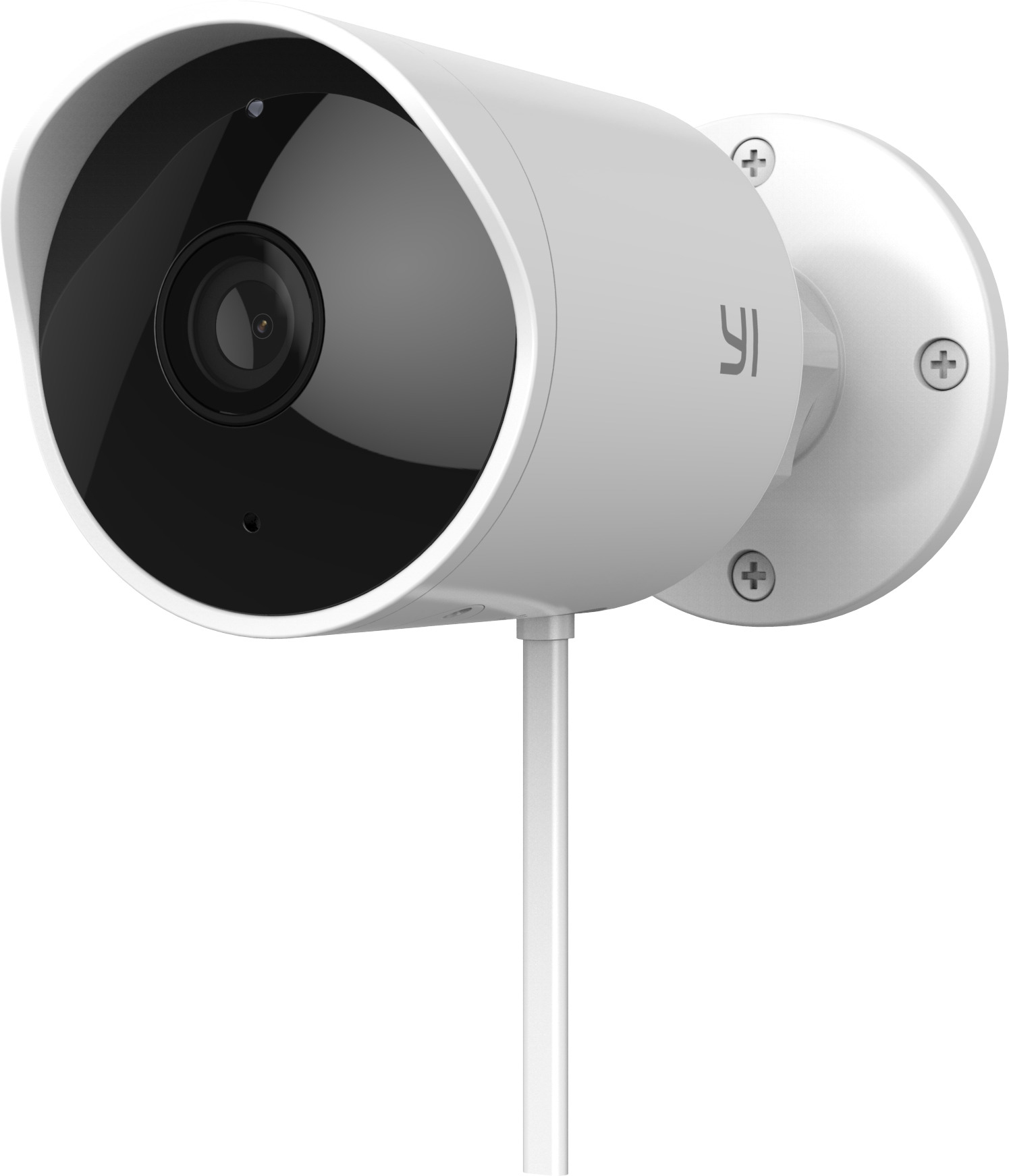 YI TECHNOLOGY YI Outdoor Camera 1080p, Weiß (H30), Sicherheitskamera (für Außen, Nachtsichtfunktion, Netzbetrieb, Schwenkbar, Neigbar, Weiß)