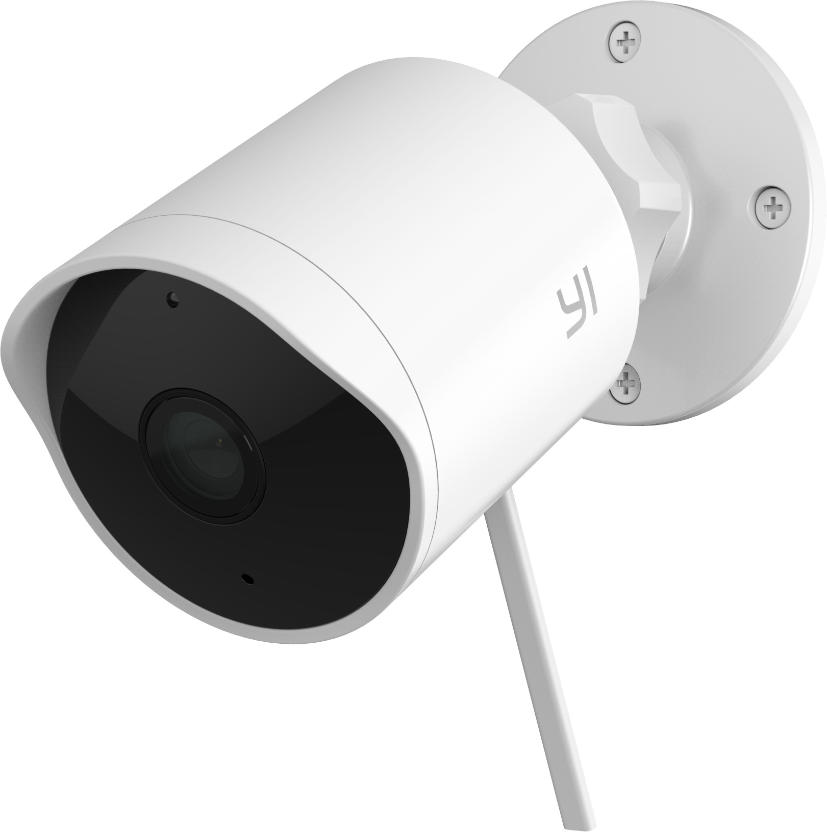 YI TECHNOLOGY YI Outdoor Camera 1080p, Weiß (H30), Sicherheitskamera (für Außen, Nachtsichtfunktion, Netzbetrieb, Schwenkbar, Neigbar, Weiß)