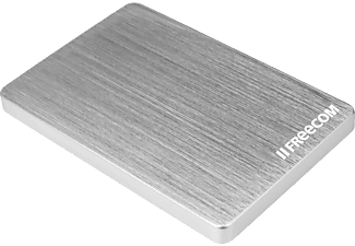 FREECOM Externe mSSD Slim USB 3.1 240GB Metal silver Festplatte, 240 GB SSD, 2,5 Zoll, extern, gebürstetem Metall