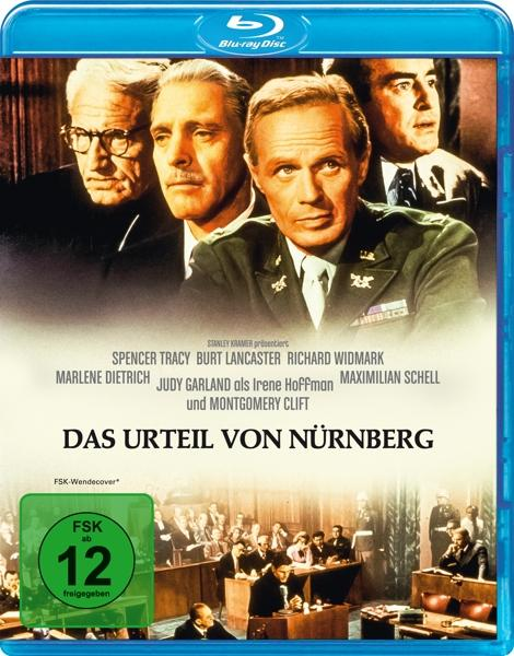 Blu-ray-Cover für 'Das Urteil von Nürnberg'. Zeigt Schauspieler und eine Gerichtsszene.