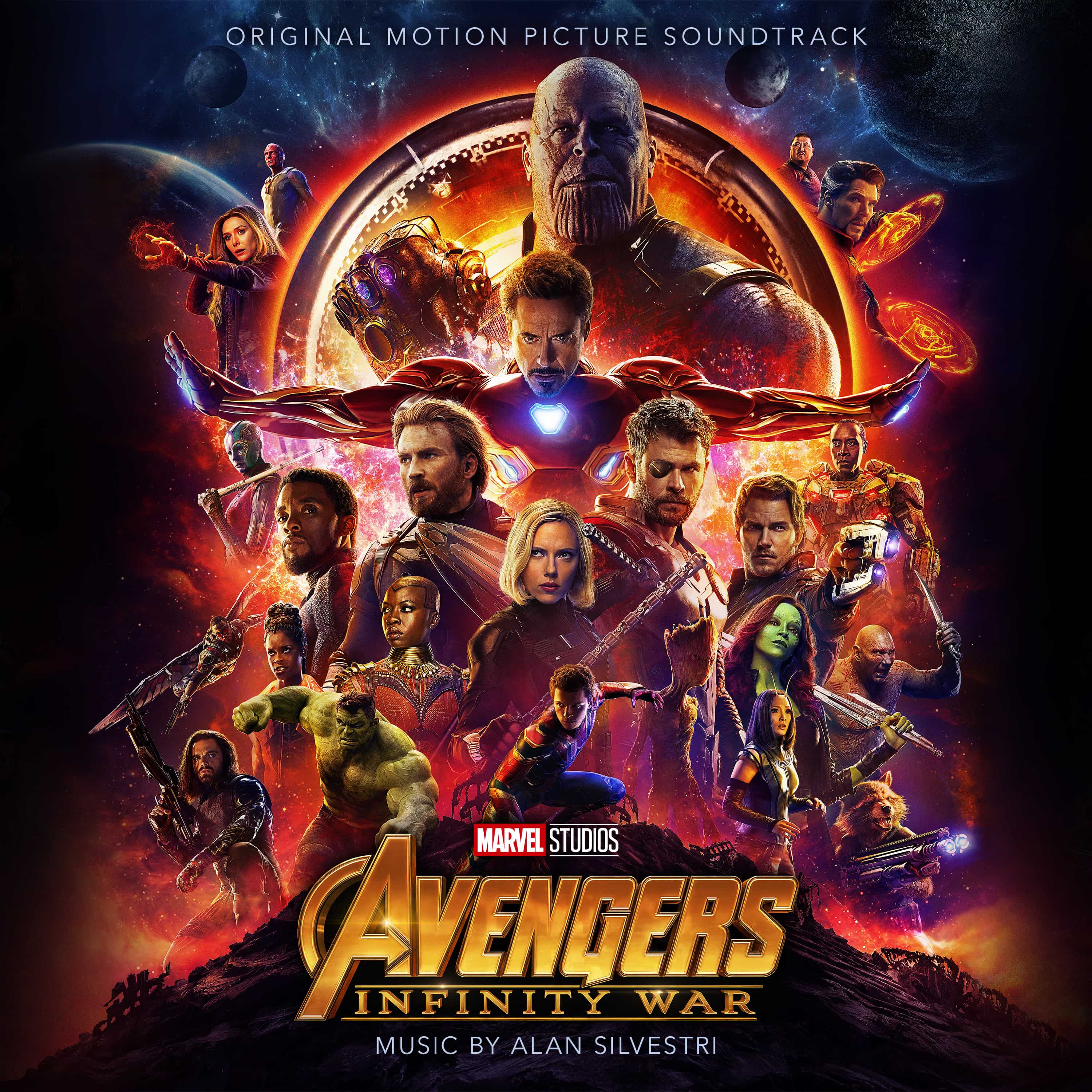 Affiche de film avec divers personnages de super-héros.