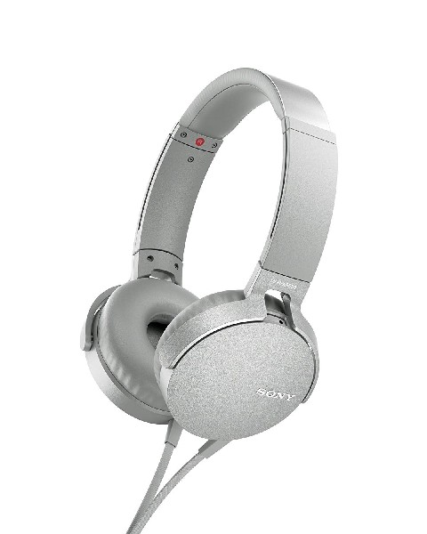 Auriculares - Sony MDR-XB550APB.CE7, EXTRA BASS, Manos Libres, Plateado