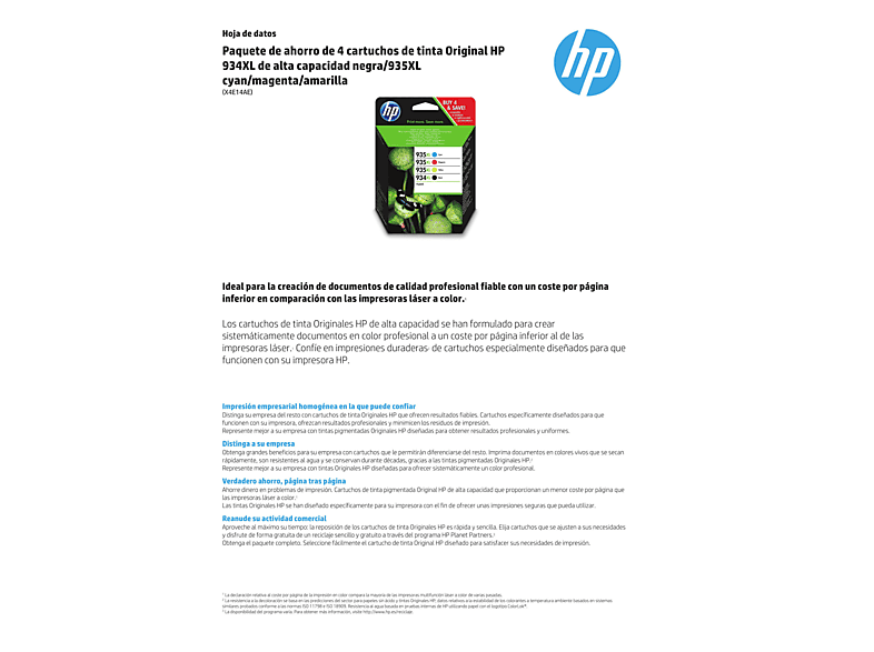 Cartucho de tinta | HP934XL/935XL Combo 2 Pack