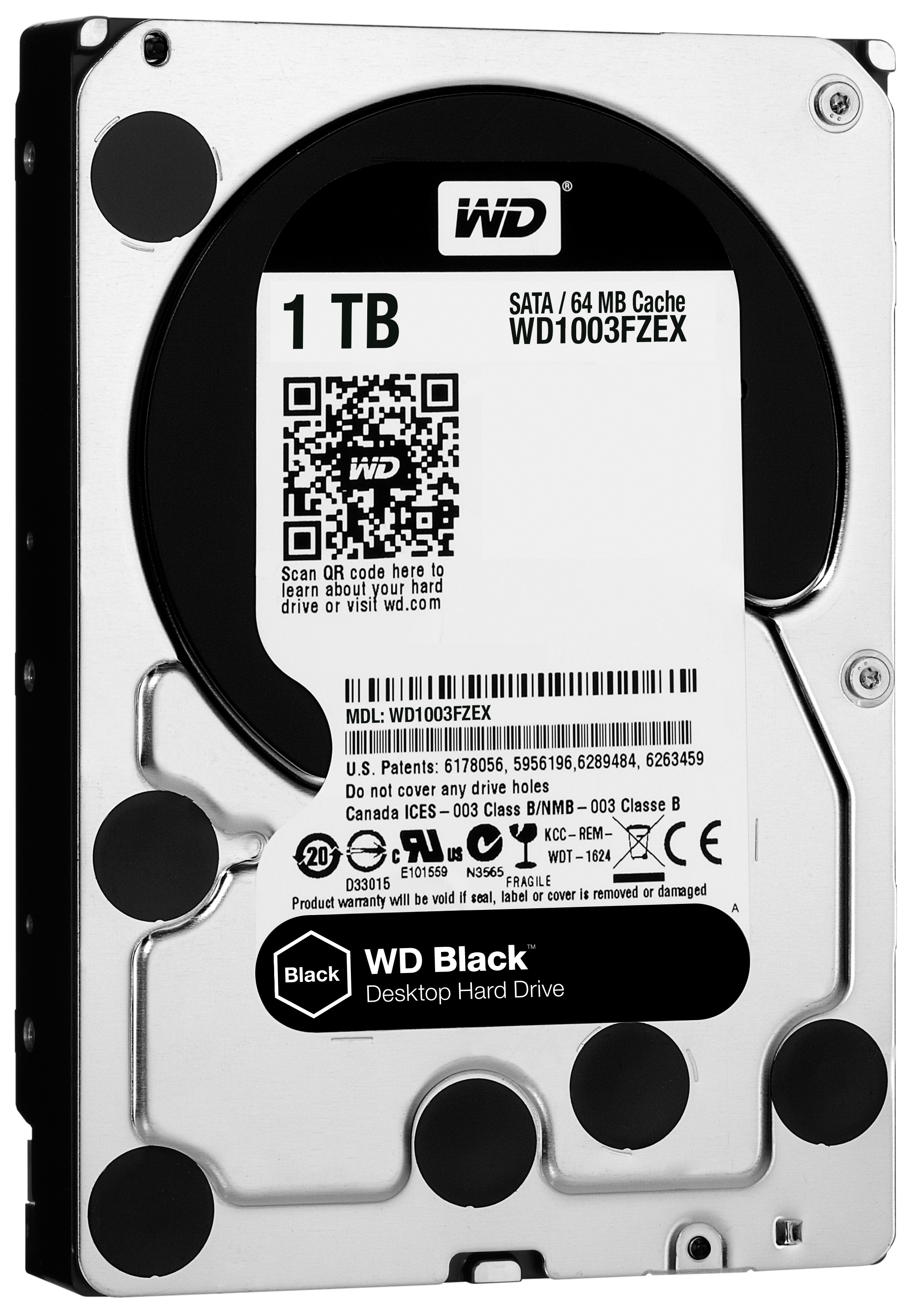 WD Black 3,5" SATA III 6Gbit/s 7200 RPM 1TB 64MB Cache WD1003FZEX