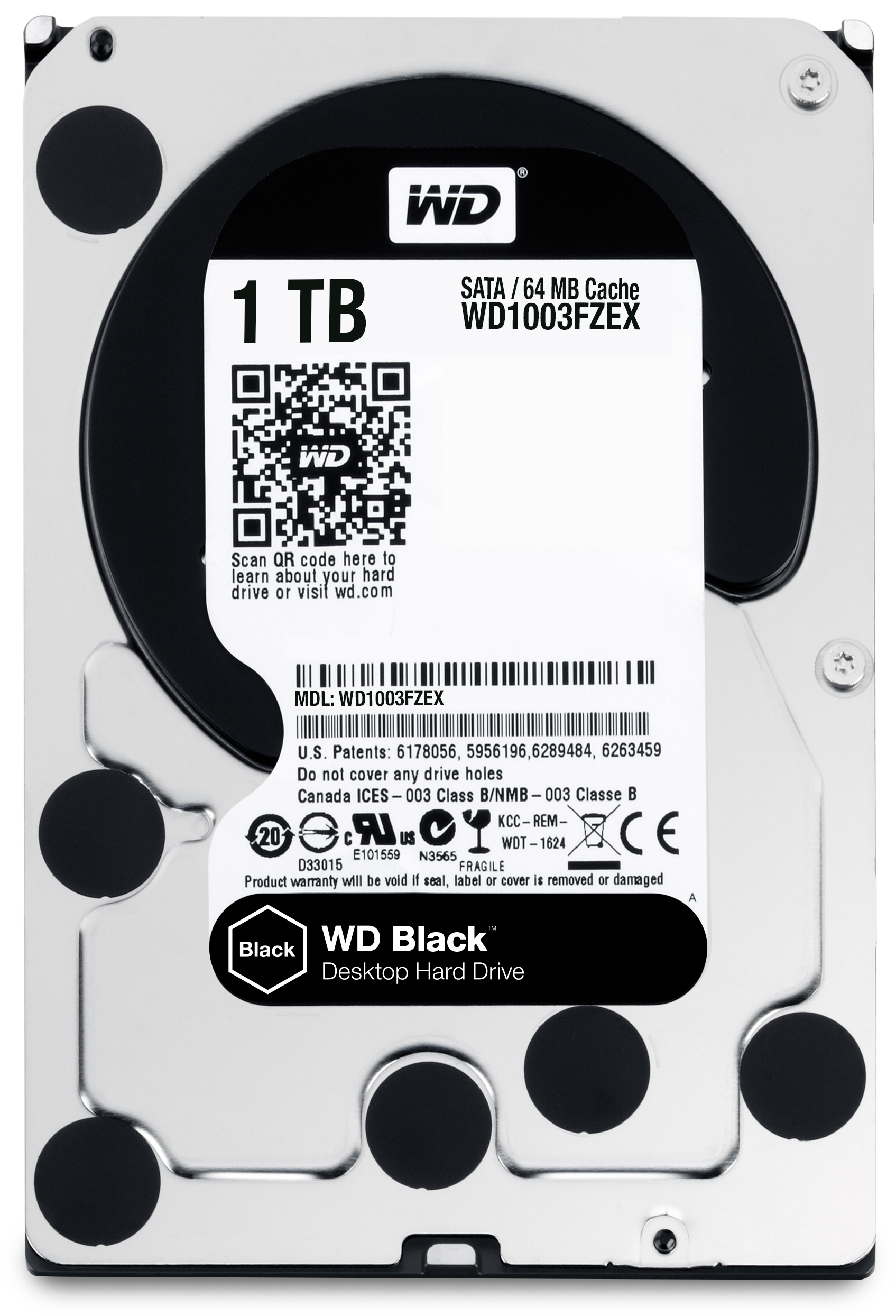 WD Black 3,5" SATA III 6Gbit/s 7200 RPM 1TB 64MB Cache WD1003FZEX