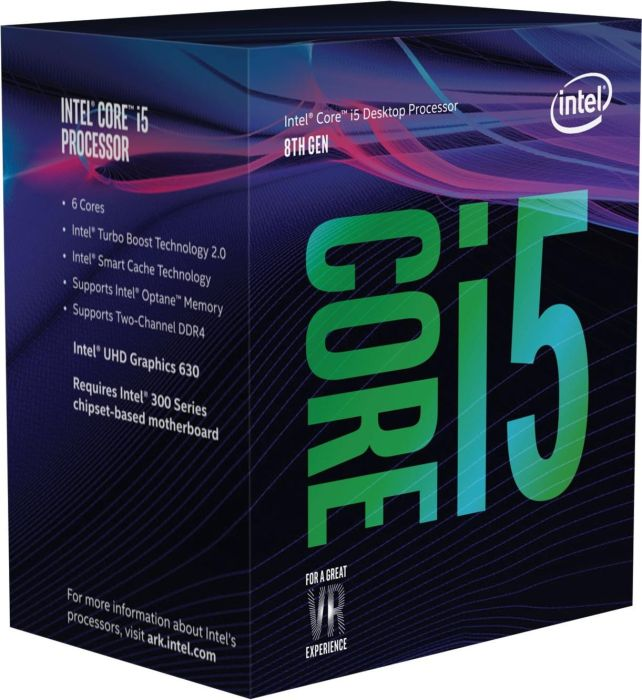 Procesador - Intel® Core i5-8400, 2.8GHz, 9MB Smart Cache, hasta 4.00GHz