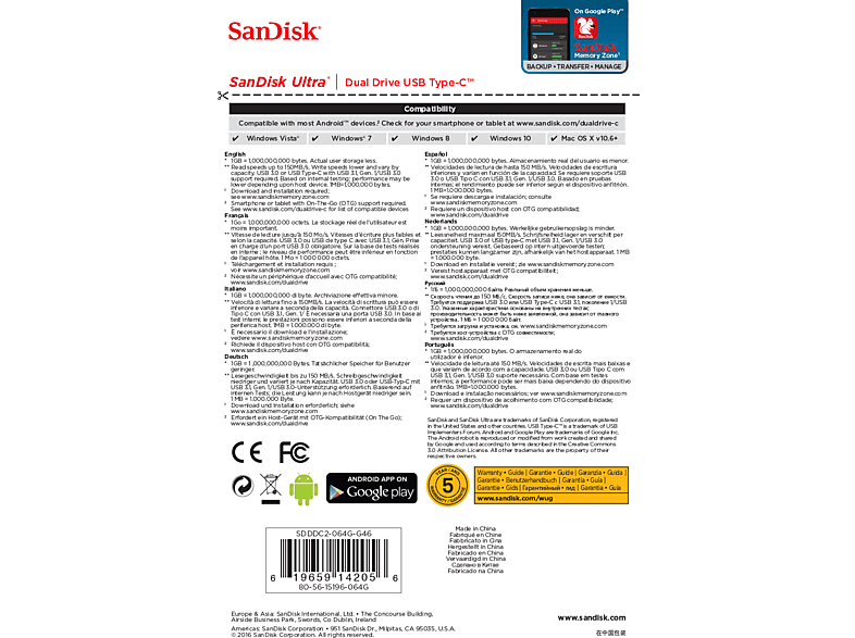 SANDISK 64Gb Type-C Dualdrive USB Bellek_5