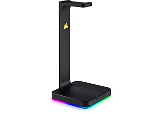 CORSAIR ST100 RGB Premium Kulaklık Standı, Dinamik 9 Bölge RGB Aydınlatma, Siyah (CA-9011167-EU)