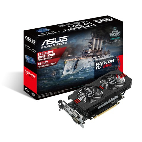 ASUS R7360-Oc-2Gd5-V2 128Bit 2Dvı Hdmı Dp Ekran Kartı