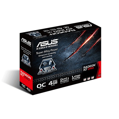 ASUS Radeon R7 240 Oc Edition 4Gb Ddr3 Low Profile 128Bıt D-Sub Dvı Hdmı Ekran Kartı