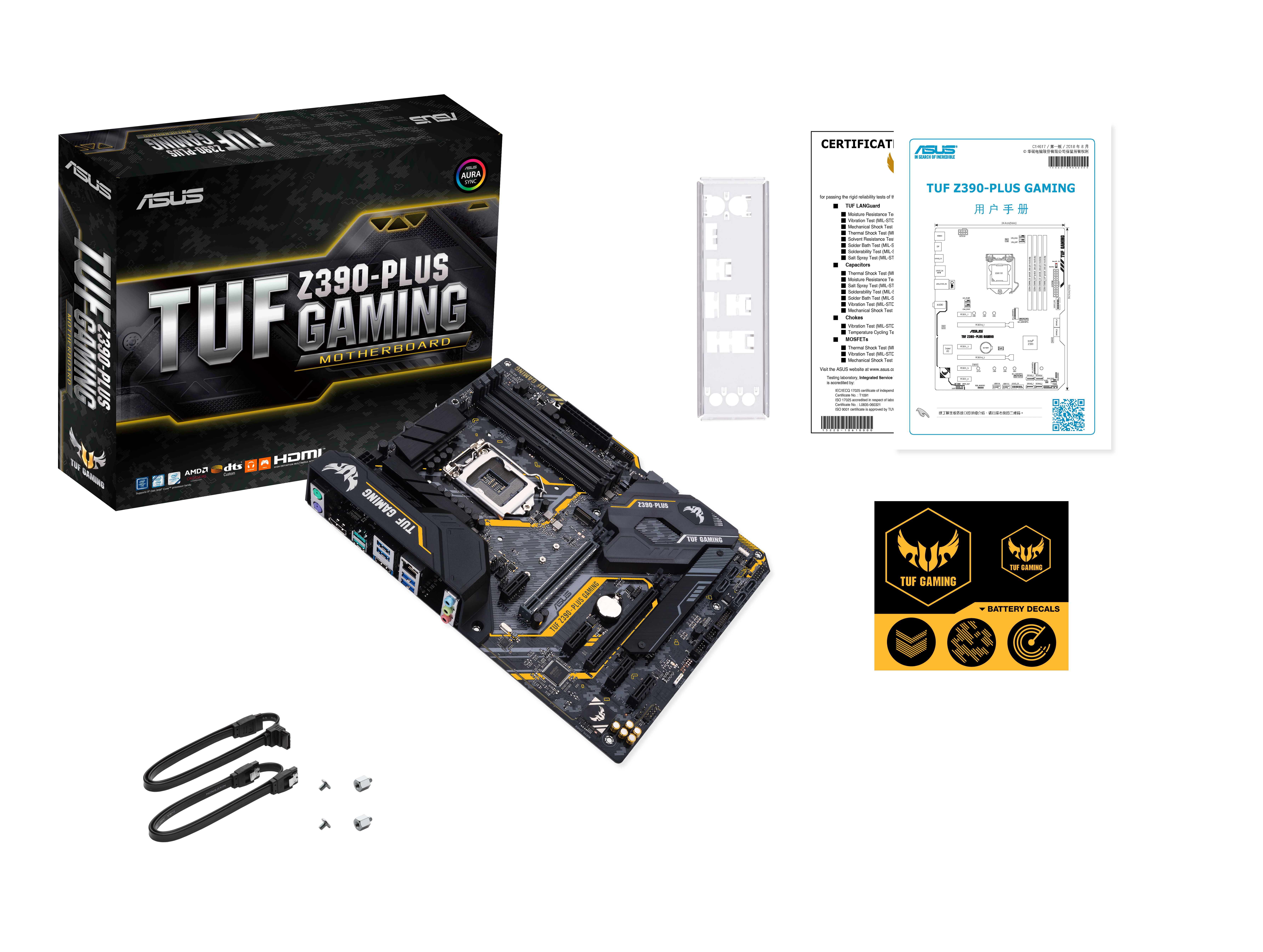 ASUS Tuf Z390-Plus Gamıng Intel Z390 Lga1151 Ddr4 4400 Dp Hdmı