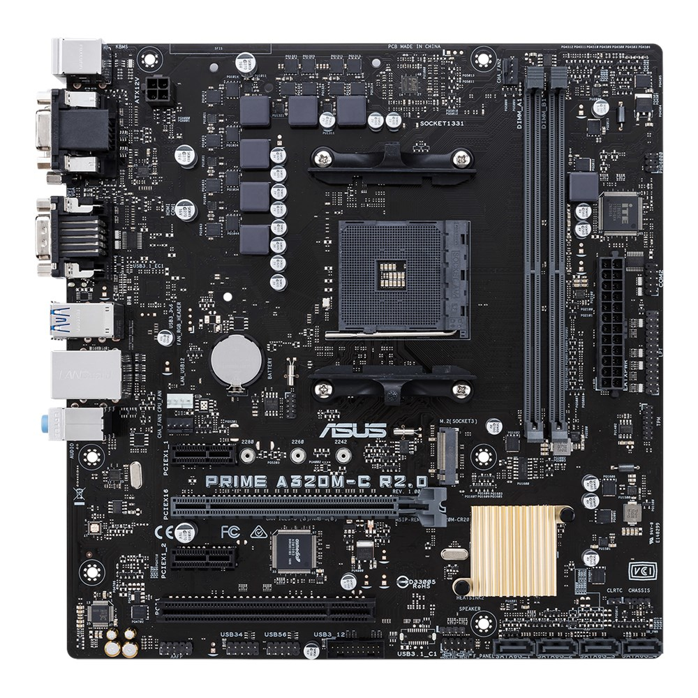 ASUS Prıme A320M-C R2.0 Amd A320 Soket Am4 Ddr4 3200 Hdmı Dvı-D Rgb Matx