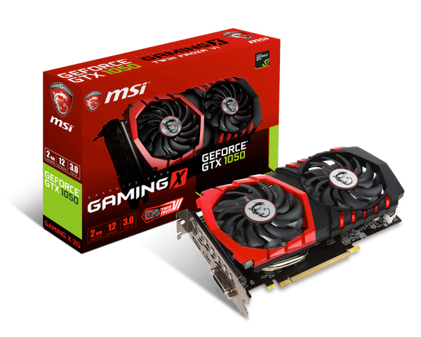 MSI Msı Vga Geforce Gtx 1050 Gamıng X 2G Gtx1050 2Gb Gddr5 128B Dx12 Pcıe 3.0 X16 (1Xdvı 1Xhdmı 1Xdp)