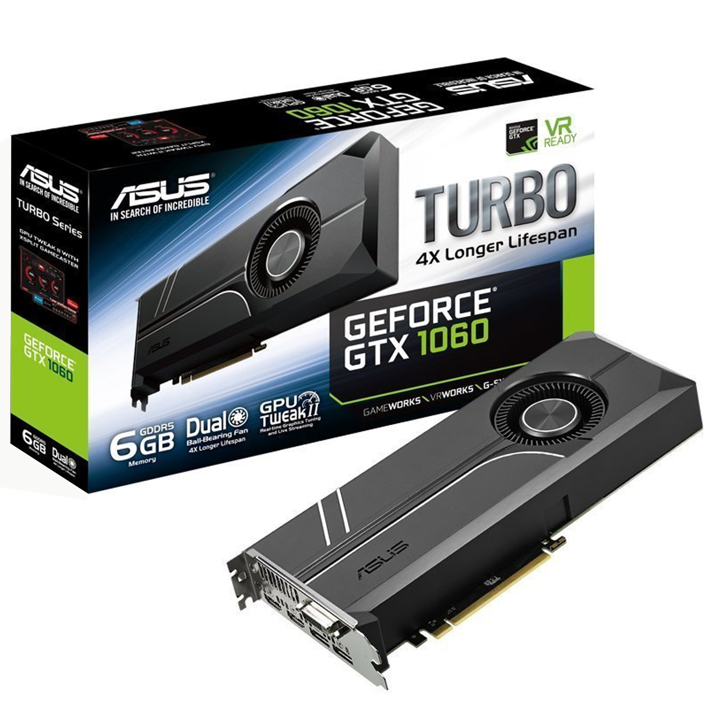 ASUS Turbo Geforce Gtx 1060 6Gb Gddr5 192Bıt Dvı 2Hdmı 2Dp Ekran