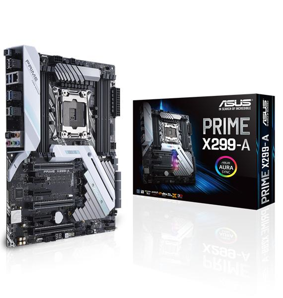 ASUS Prıme X299-A Intel X299 Lga 2066 Ddr4 4000 M2 Usb3.1 Aura Rgb Atx