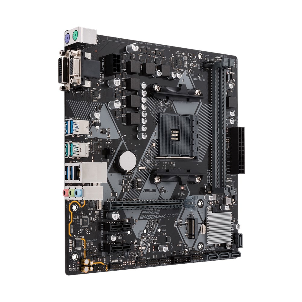 ASUS Prıme B450M-K Amd B450 Soket Am4 Ddr4 3200 Dvı Vga M2 Usb3.1 Matx