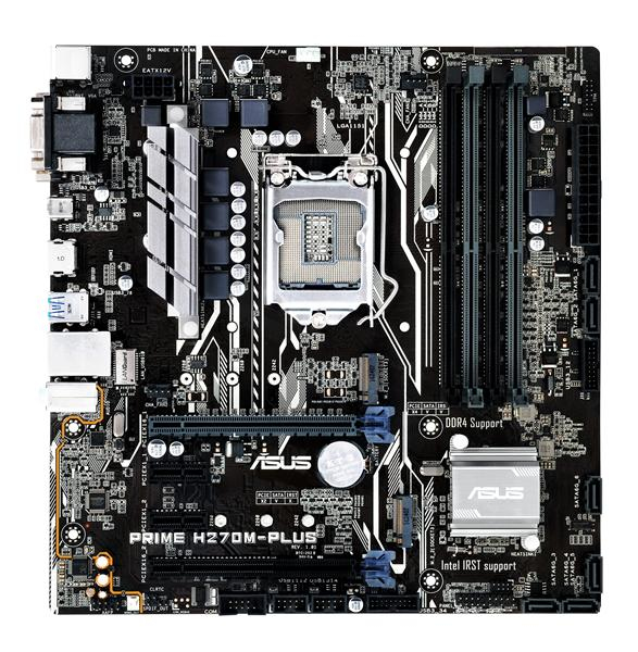 ASUS Prıme H270M-Plus Intel H270 Lga1151 Ddr4 2400 Hdmı Dvı Vga M2 Usb3.1 Matx