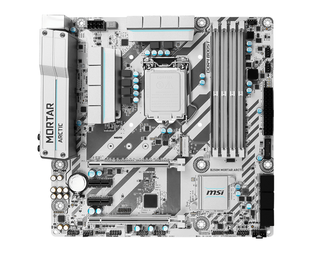 MSI B250M Mortar Arctıc Soket 1151 Ddr4 2400 Dvı Hdmı Dp M.2 Usb3.1 Matx Anakart