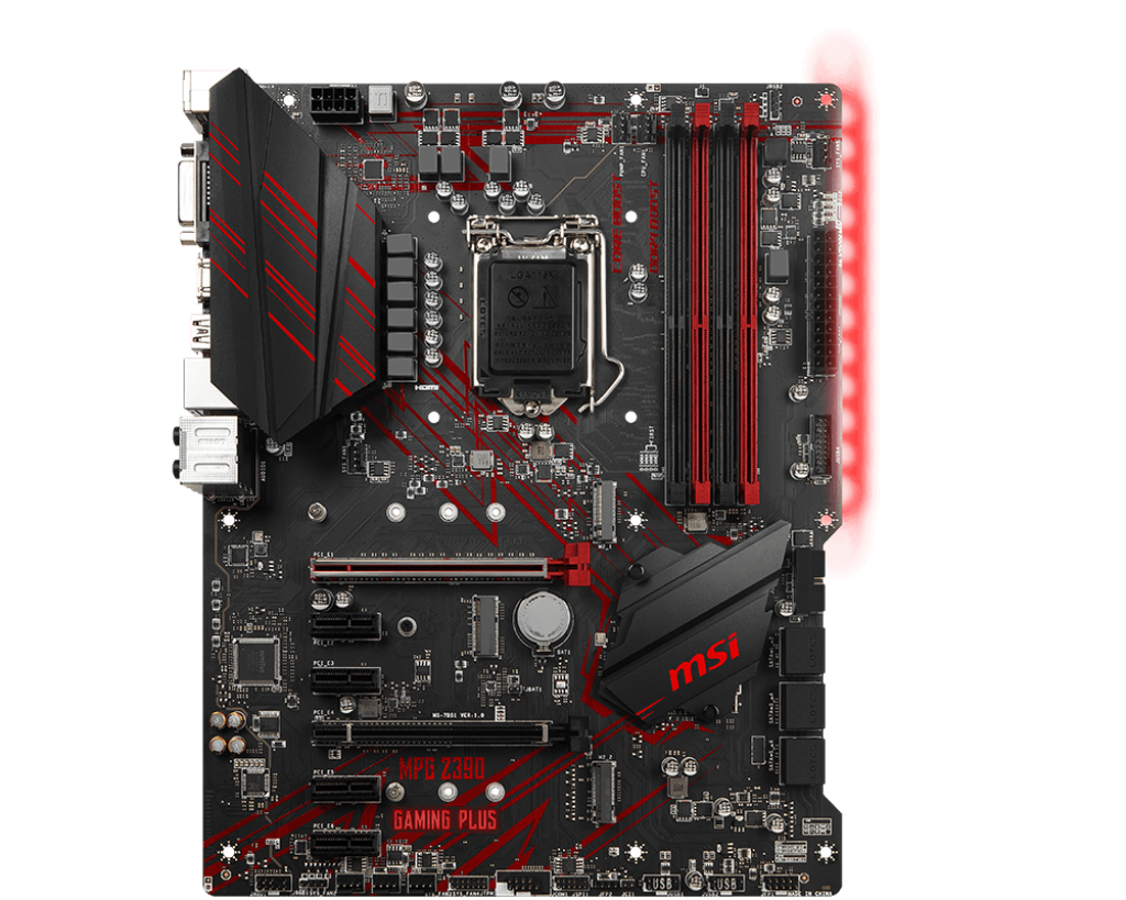 MSI Mpg Z390 Gamıng Plus Soket 1151 Ddr4 4400(Oc) Hdmı Dvı M.2 Usb3.1 Atx Anakart