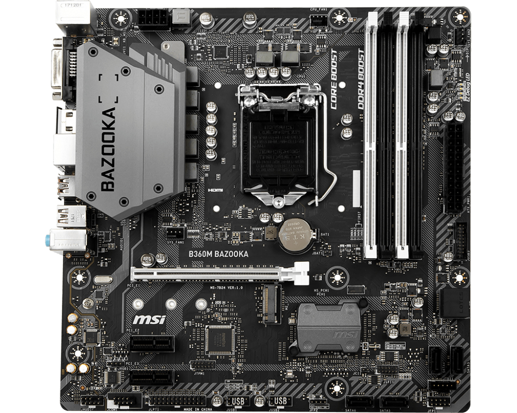 MSI B360M Bazooka Soket 1151 Ddr4 2666 Dvı Vga Hdmı Usb3.1 Matx Anakart