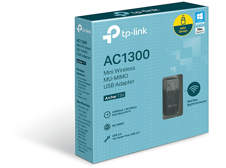 TP-LINK Archer T3U Kablosuz Usb Adaptör Siyah_2