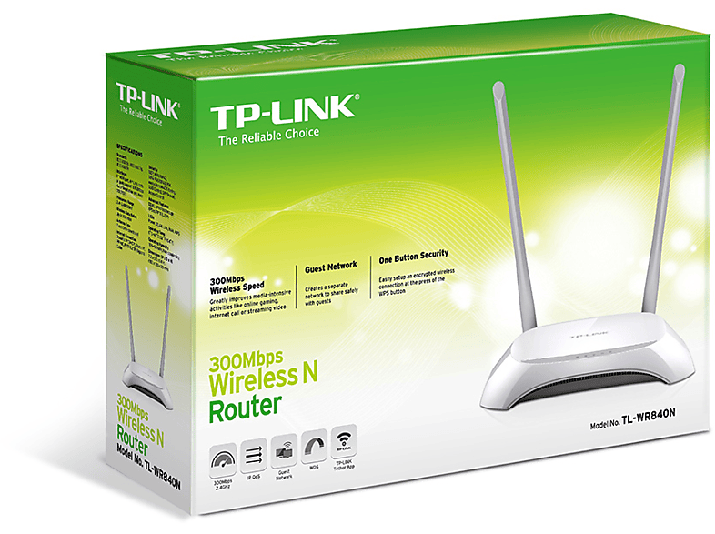 TP-LINK TL-WR840N 300 Mbps Kablosuz 4 Portlu Menzil Genişletici/Access Point/Router_3