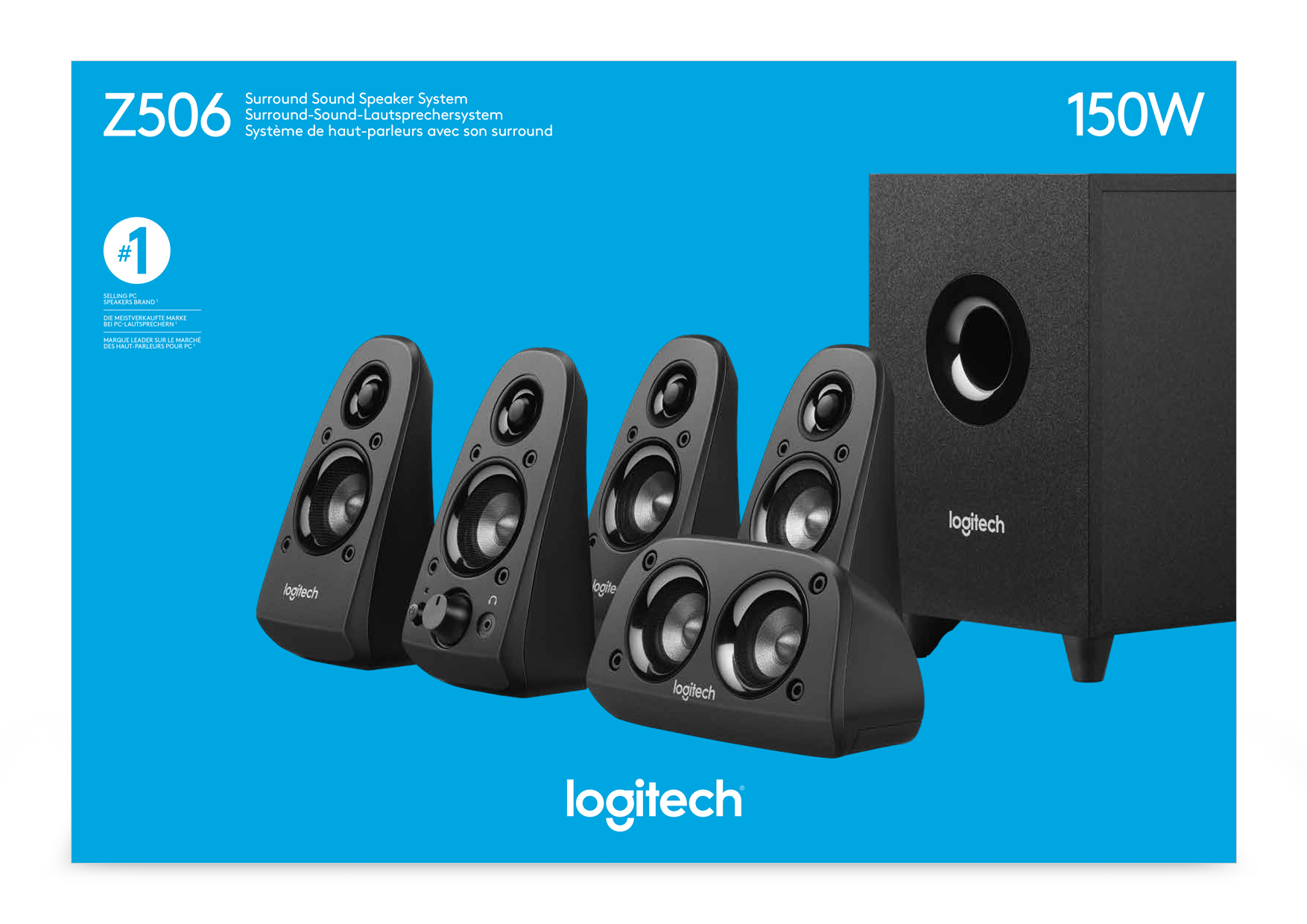 LOGITECH 75W RMS 5+1 Hoparlör Siyah