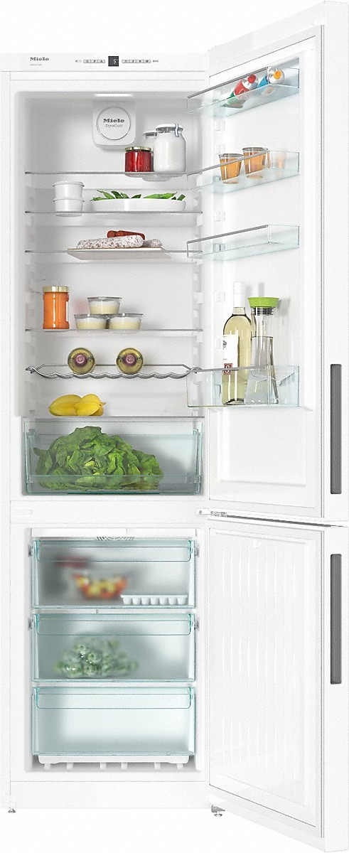 MIELE KFN 29162 D WS SERIES 120 Kühlgefrierkombination (E, 344 l, 2011 mm hoch, Weiß)