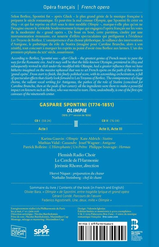 Buchcover mit französischem Text und einer Liste der Interpreten und einer CD.