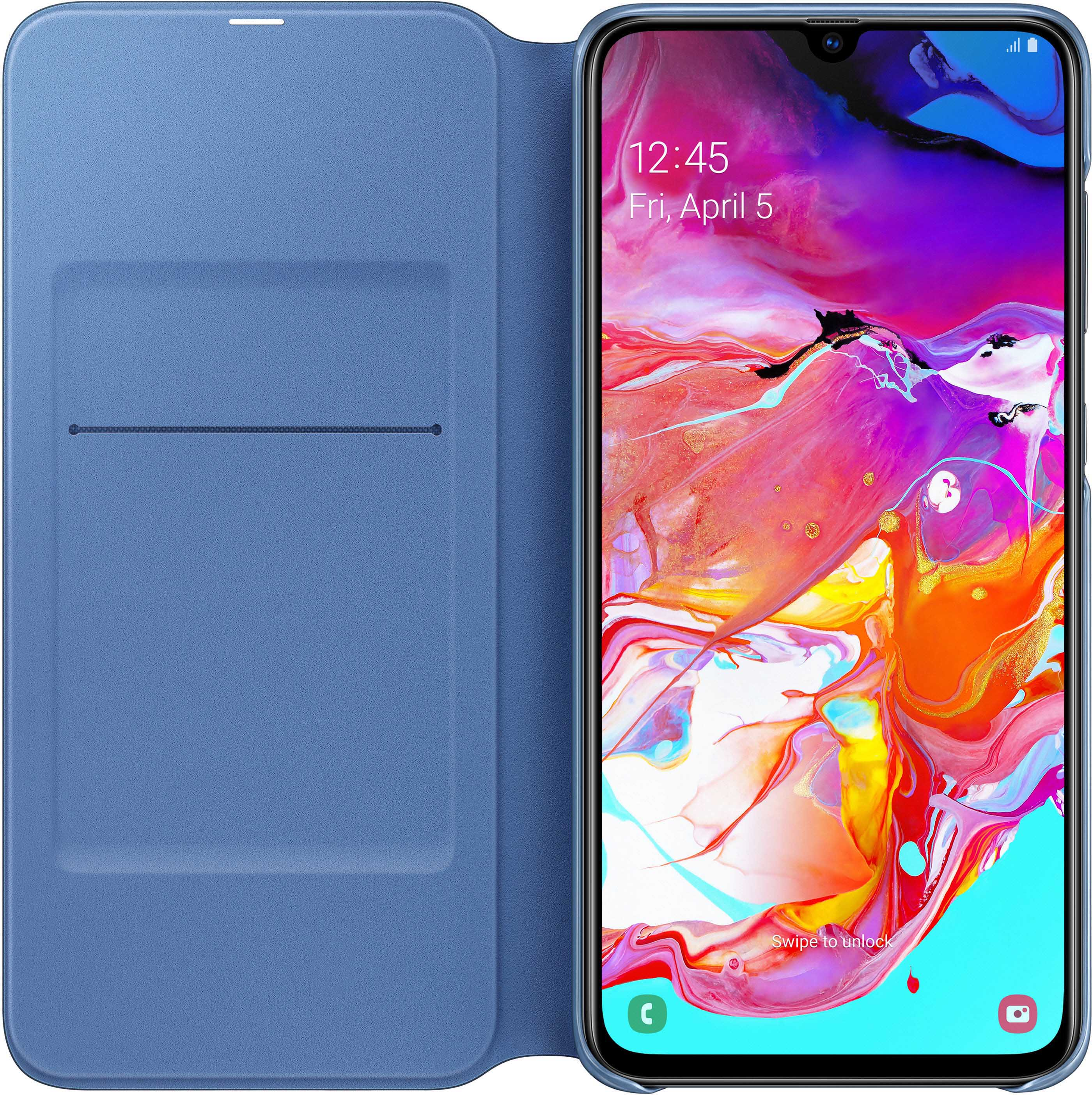 SAMSUNG Flip Cover, Bookcover, Samsung, Galaxy A70, Schwarz