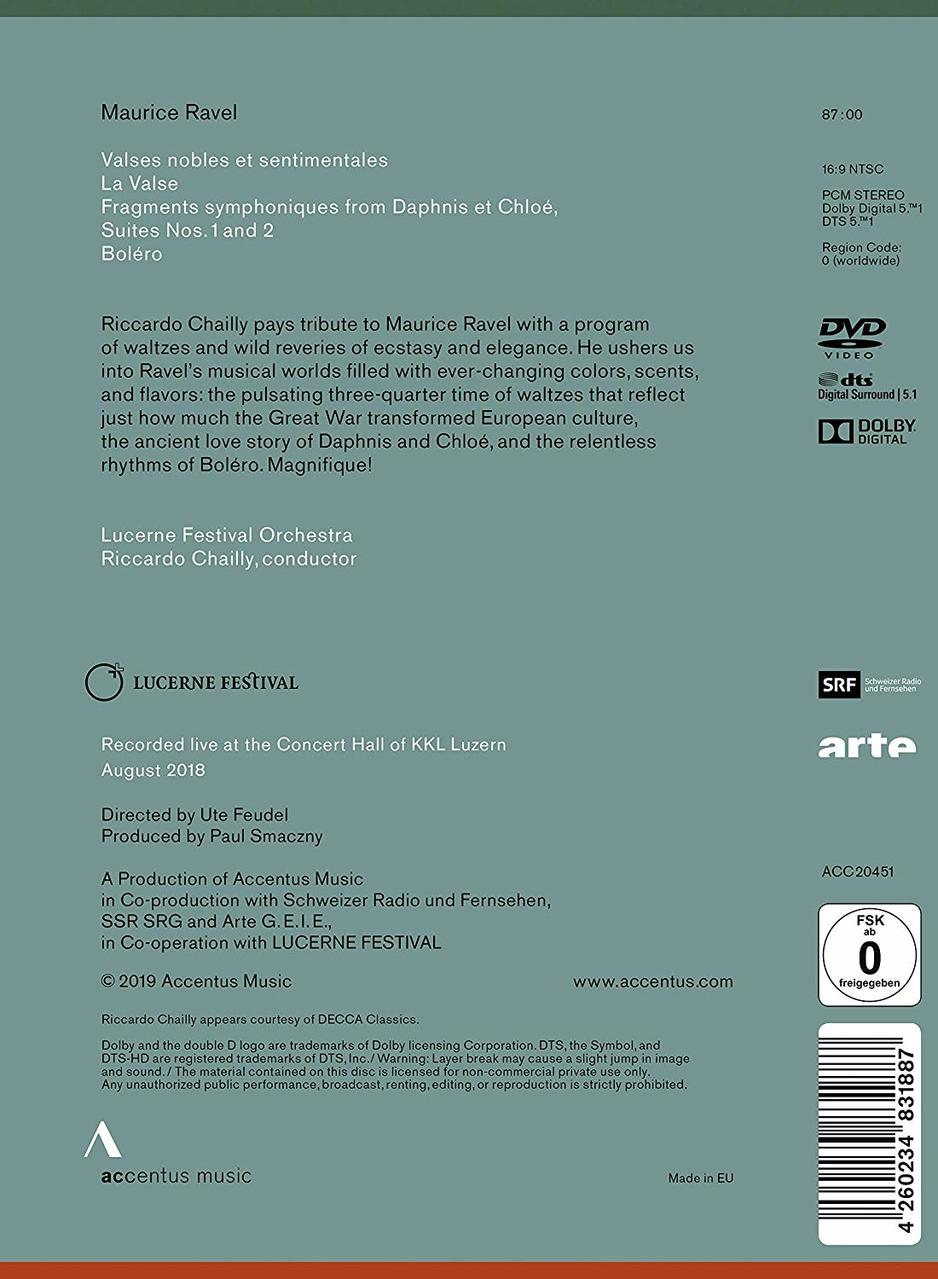 Ravel: Orchestra sentimentales nobles Valses Festival Lucerne - - et (DVD)