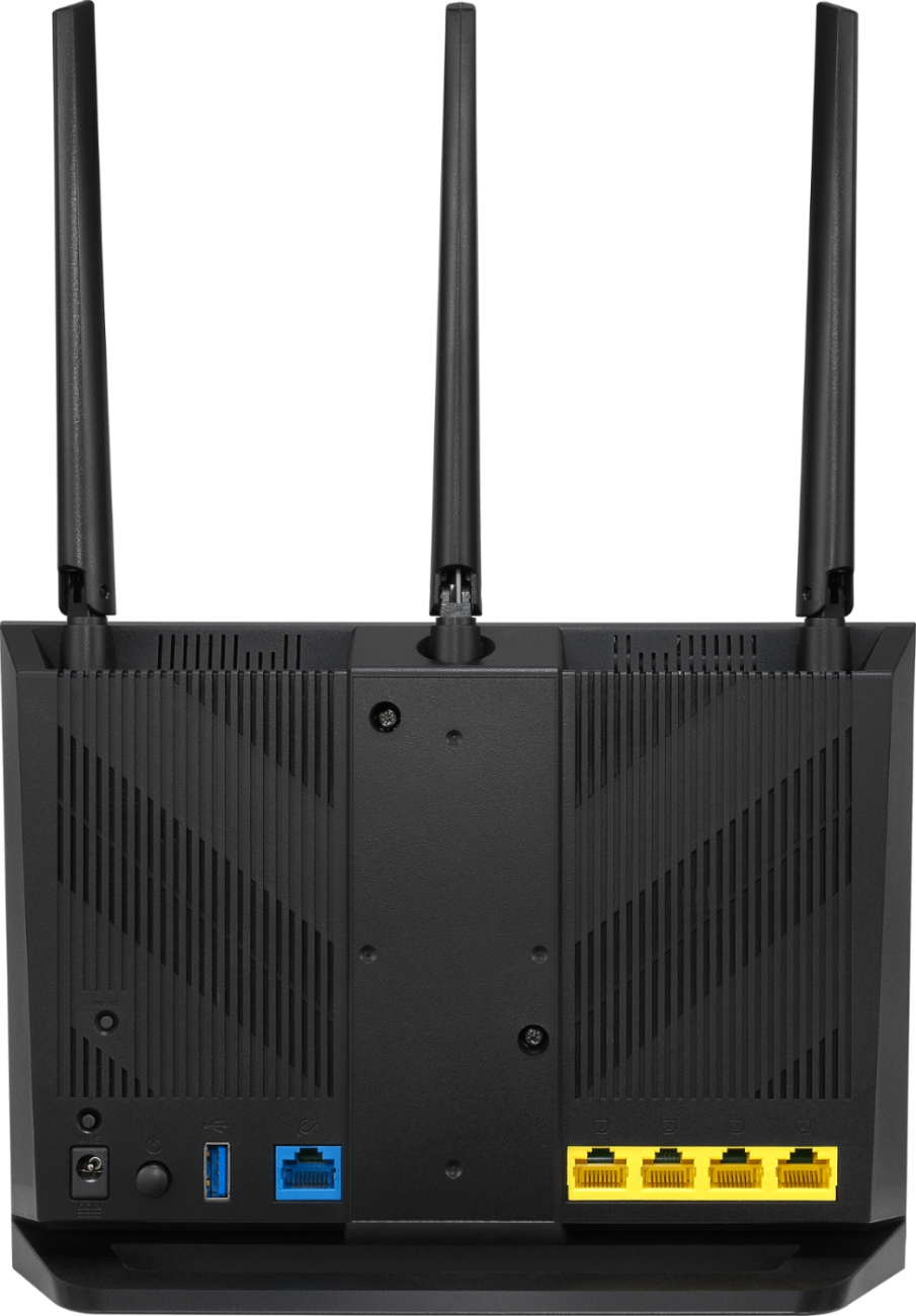 Router - ASUS, RT-AC65P, Doble-Banda AC1750, Triple VLAN, MU-MIMO, USB 3.1, Negro