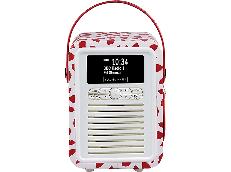 VIEWQUEST Draagbare radio DAB+ FM Retro Mini Lulu Guinness Red Lips (VQ-MINI-LGRL)