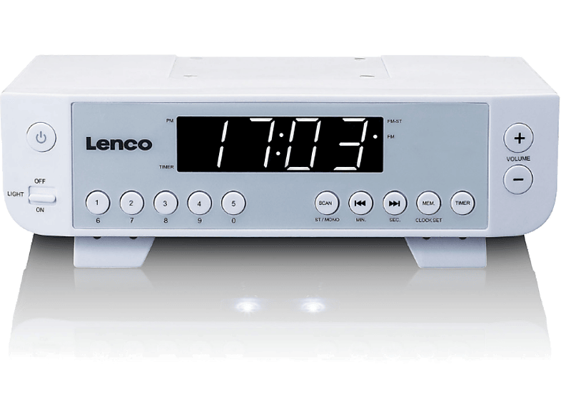 LENCO Draagbare Radio met LED-verlichting (KCR-11WH)