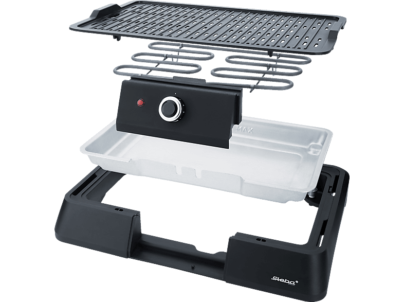 STEBA VG P20 Elektrogrill, Schwarz (1600 Watt)