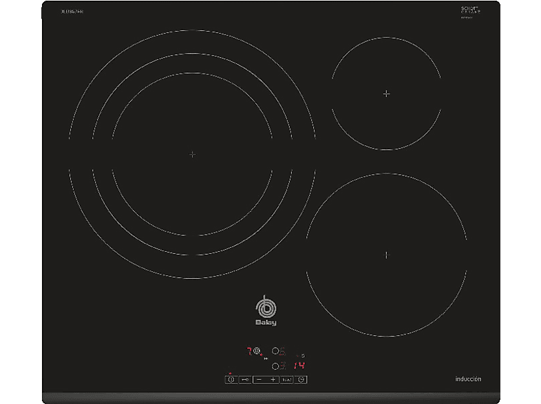 Placa de inducción Balay 3EB930LQ 2 Zonas 30cm 3700W Negro - Fogones - Los  mejores precios