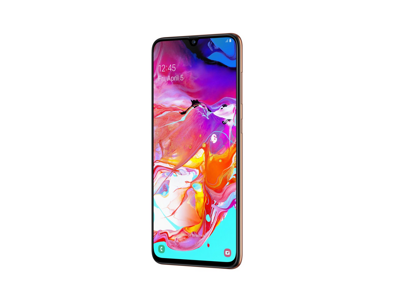 Móvil - Samsung Galaxy A70, Coral, 128 GB, 6 GB RAM, 6.7" Full HD+, SM6150, 4500 mAh, Android