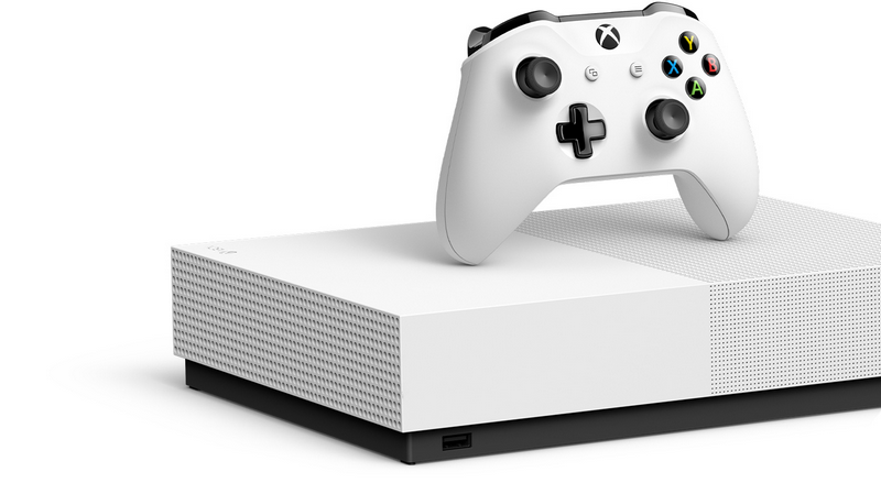 Consola - Xbox One S All-Digital, 1 TB, Todo digital, 4K, UDR, Blanco + 3 Juegos