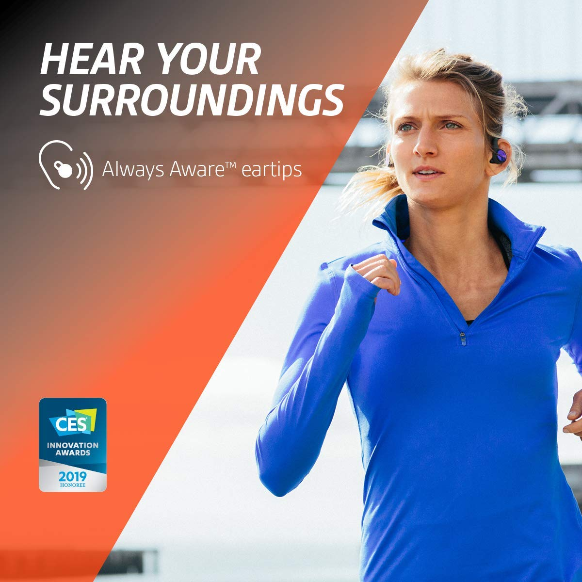 Auriculares deportivos - Plantronics BackBeat Fit 3100, Intrauriculares, inalámbricos, Negro