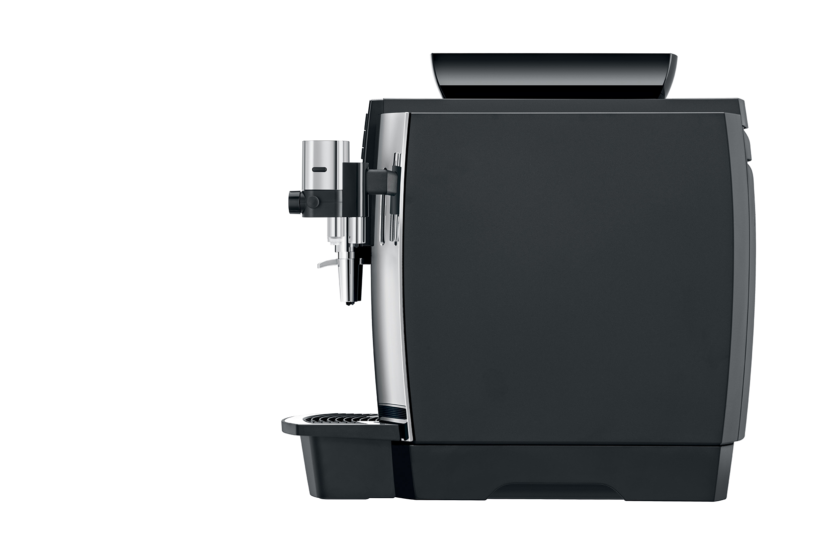 JURA Kaffeemaschine WE 8 Chrom  Kaffeemaschine (Schwarz, Mehrstufiges AromaG3-Mahlwerk, 15 bar)