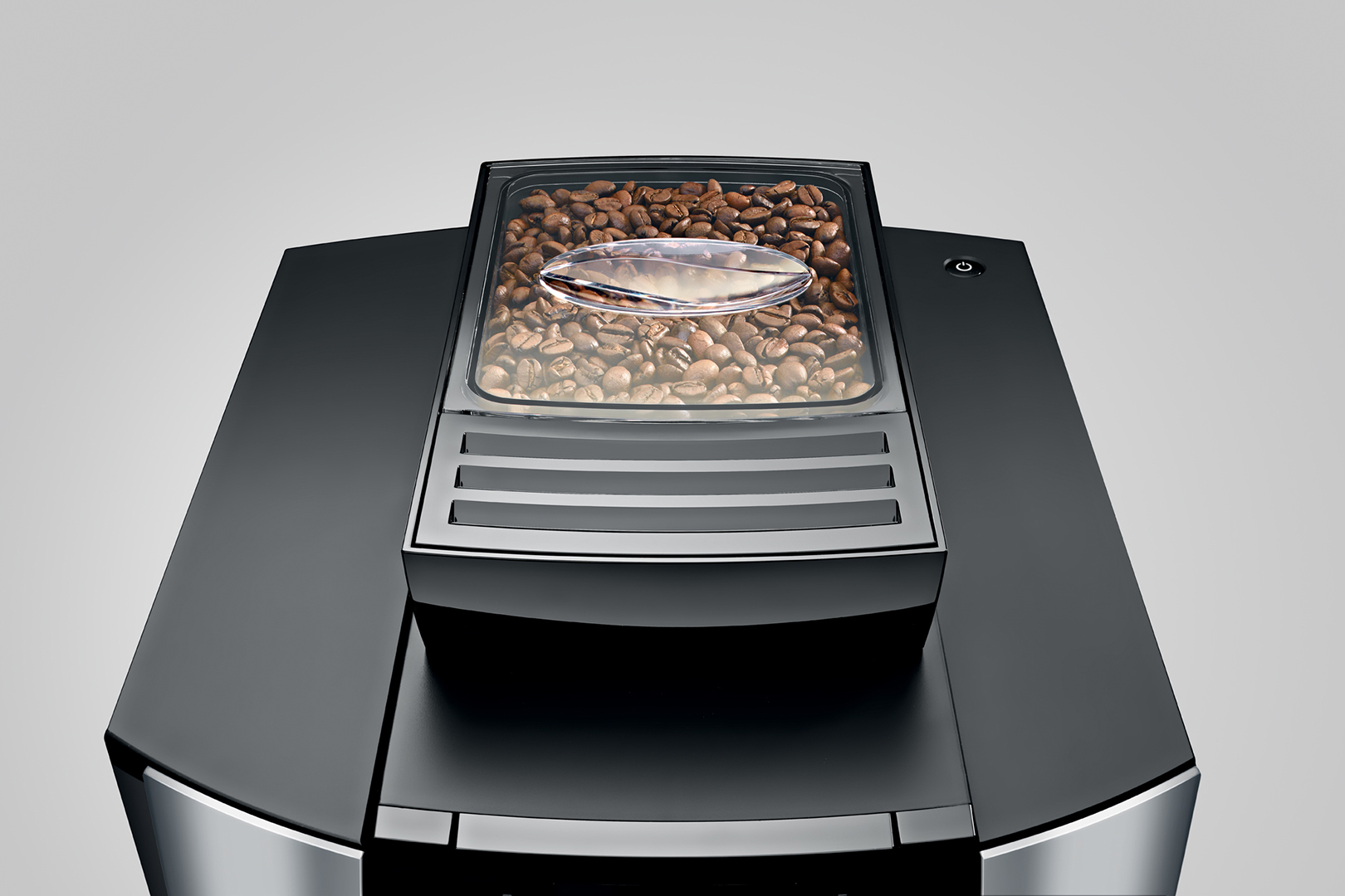 JURA Kaffeemaschine WE 8 Chrom  Kaffeemaschine (Schwarz, Mehrstufiges AromaG3-Mahlwerk, 15 bar)