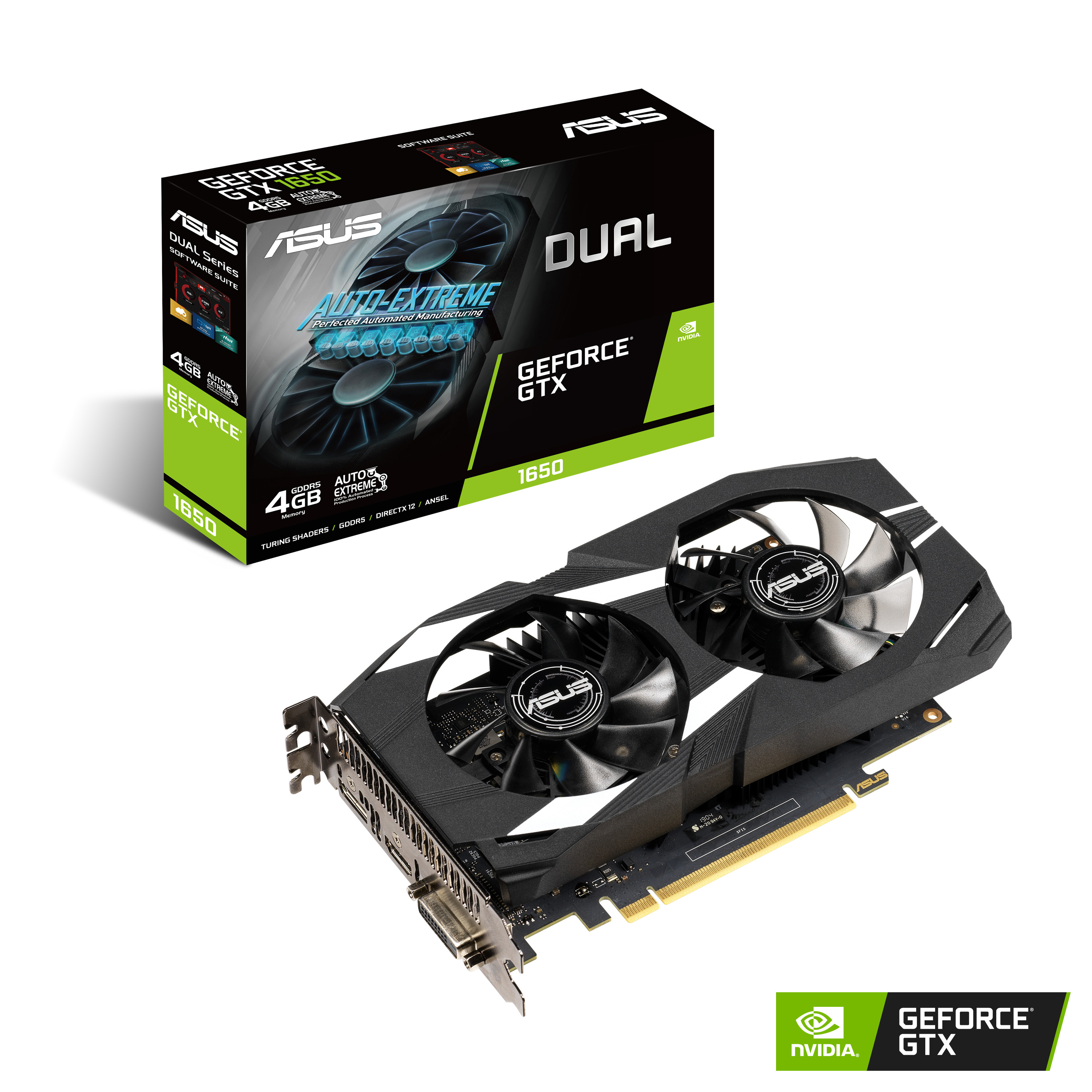 ASUS GeForce® GTX 1650 Dual 4GB (90YV0CV3-M0NA00) (NVIDIA, Grafikkarte)