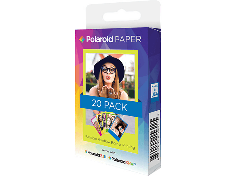 POLAROID ZINK Papier Rainbow 2 x 3'' 20 stuks (POLZ2X320RB)