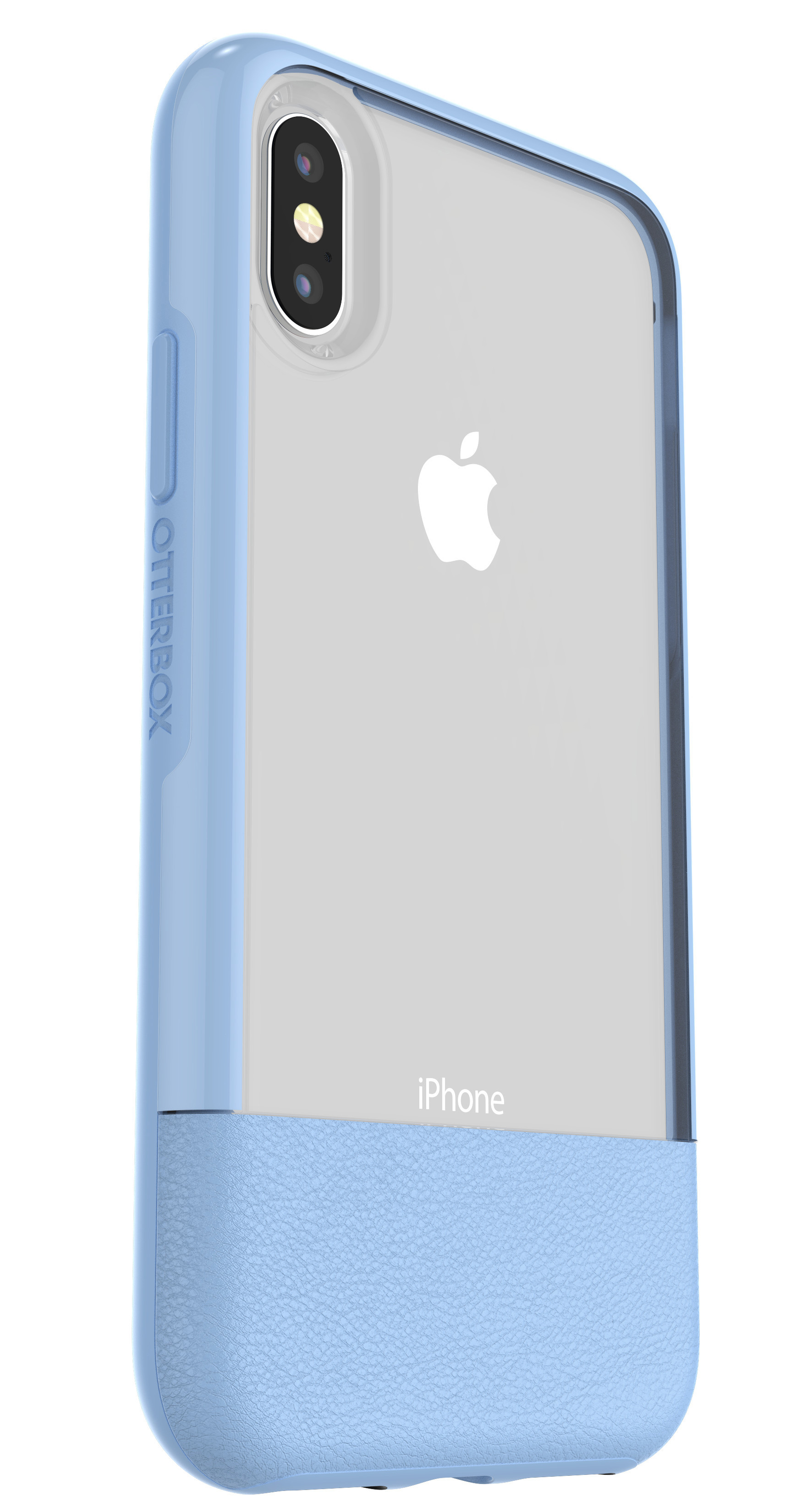 OTTERBOX Bundle Slim + Glas, Backcover, Apple, iPhone X, iPhone XS, Hellblau