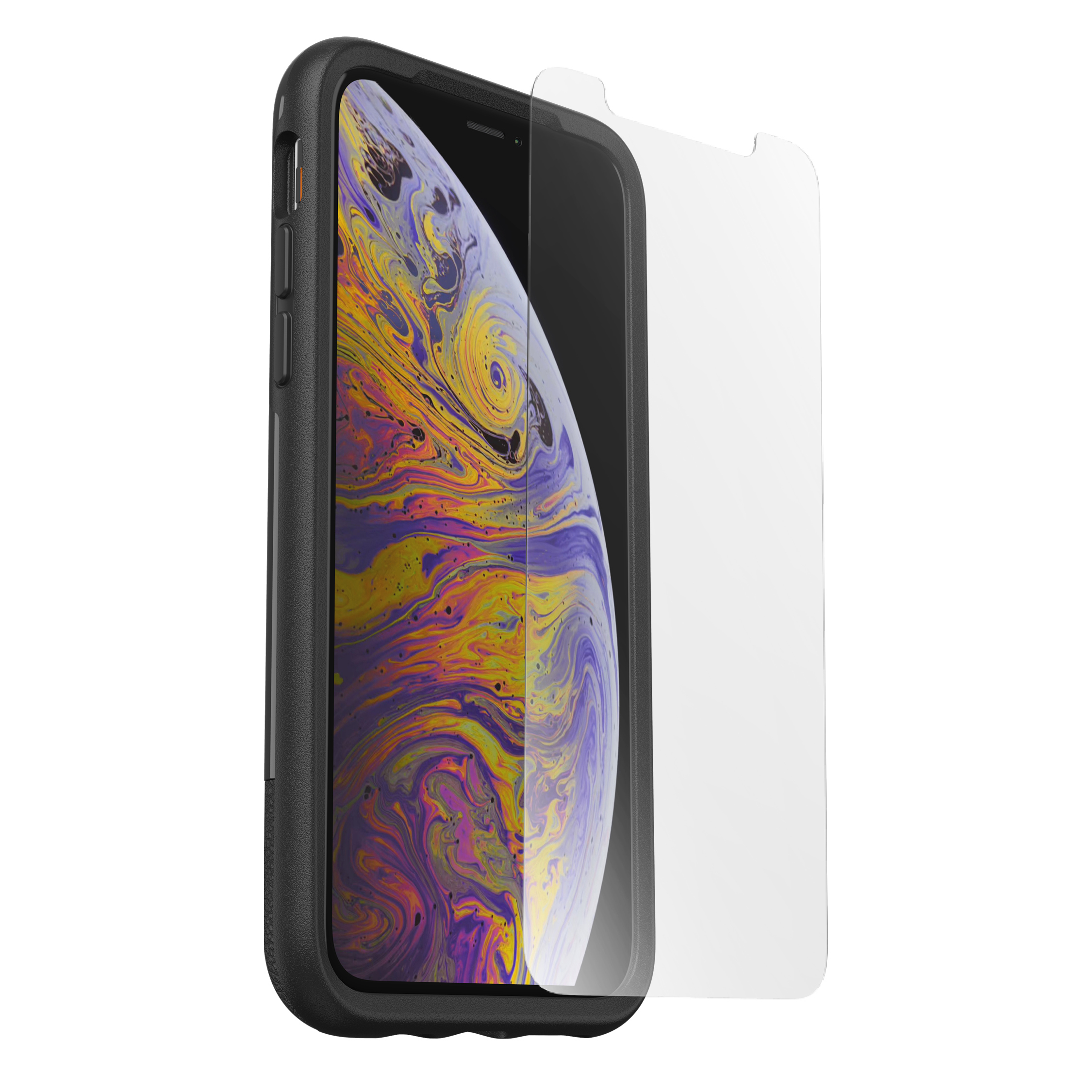 OTTERBOX Bundle Slim + Glas, Backcover, Apple, iPhone X, iPhone XS, Schwarz